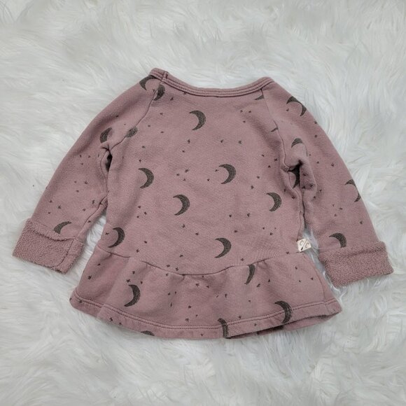 Childhoods Crewneck Lunar Mauve Moon Peplum Ruffle Long Sleeve Sweatshirt 3-6M - Picture 5 of 6